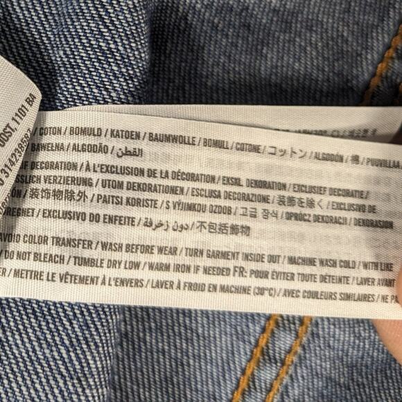 Abercrombie Jean Jacket Women XS Denim Blue Classic Autumn Fall Y2K Academia EUC - Picture 6 of 12